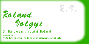 roland volgyi business card